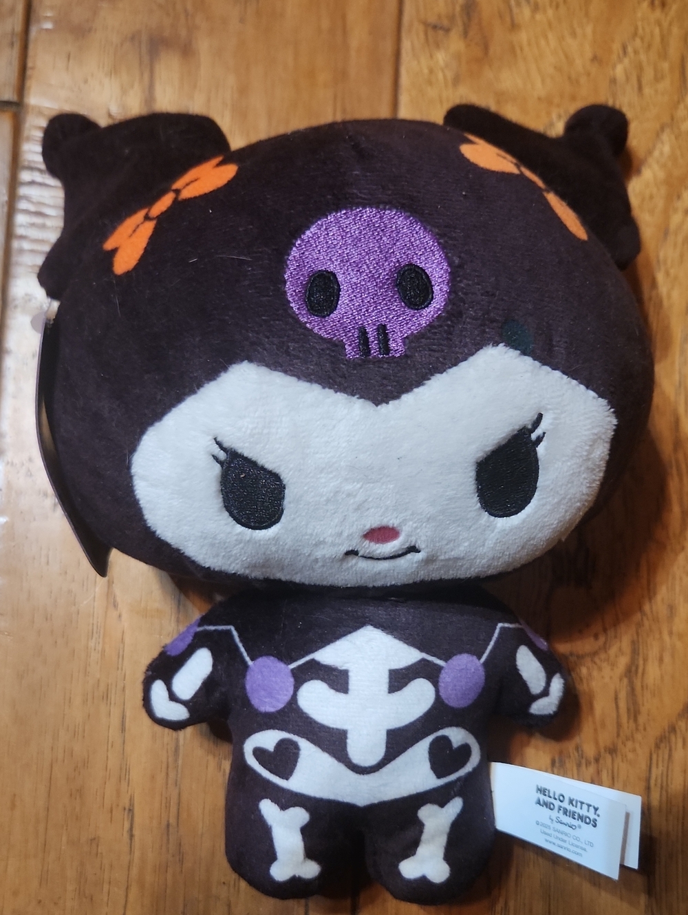 Hello Kitty Kuromi Plush - Black, White, Purple, Orange